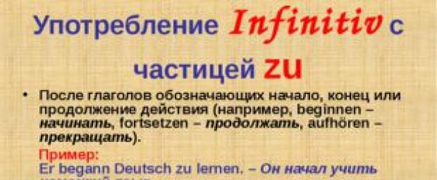 Инфинитив с частицей «zu» и без нее – Infinitiv mit und ohne «zu. Глаголы с и без частицы zu Zu после helfen